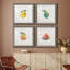 Happy Lemon - ensemble de 4 peintures sur toile encadrées-631679279-631679276
