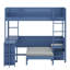 Loft Bed with Integrated Desk, Storage Shelf, Sofa Seating, and Built-in Lighting-1896210418