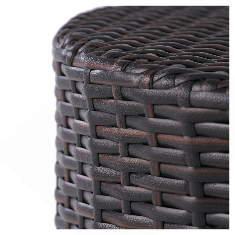 Barrel Side Table,  Outdoor Wicker End Table