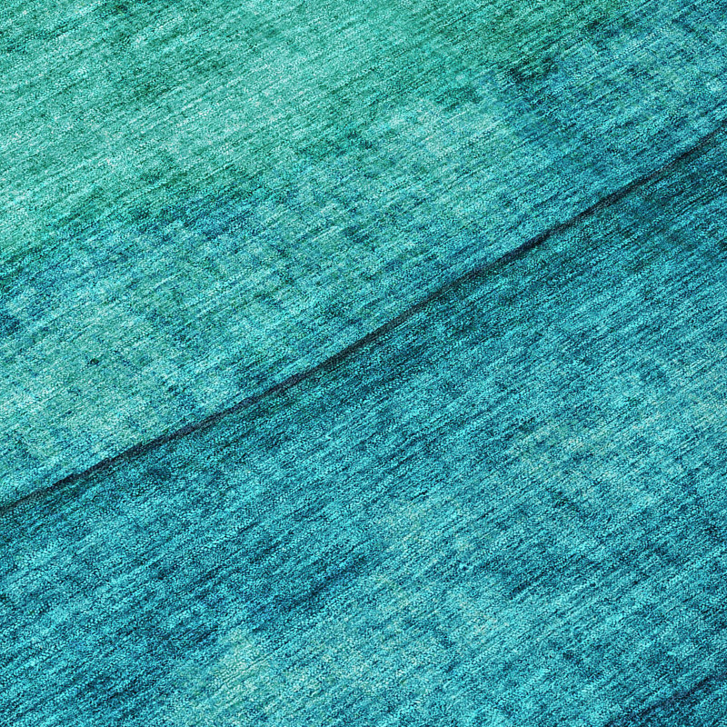 Elien Teal Washable Indoor-Outdoor Rug - LOOMLAN, 2'6" x 3'10"