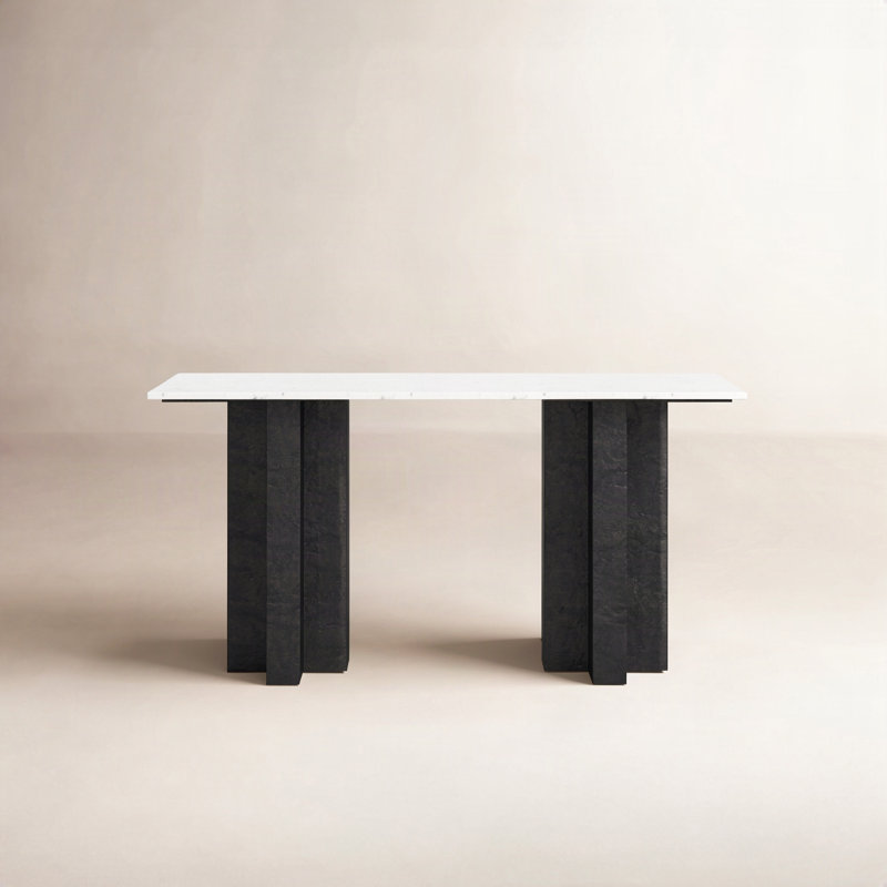 Anita Ramira 51" Console Table, White/Neutral