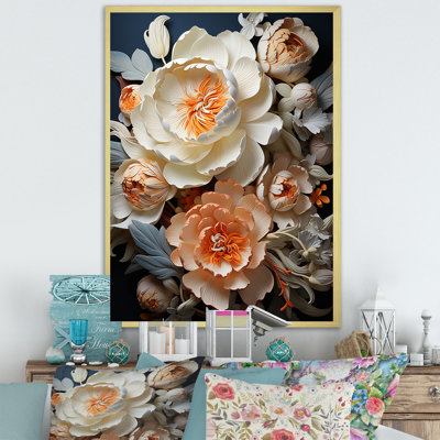 " Beige Surreal Peonies Beauty I "
