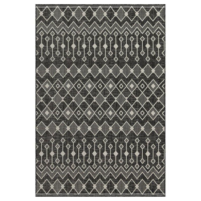 Tapis anthracite intérieur / extérieur, Rectangle 7 pi 10 po x 10 pi 3 po