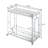 Audranna Faux Marble Mirrored Bar Cart with Wheels