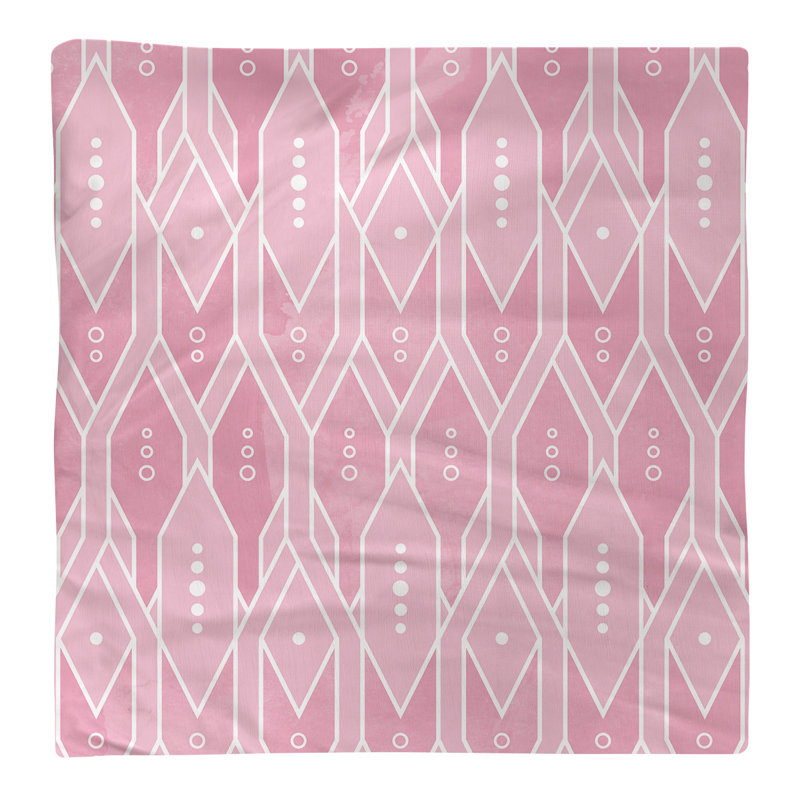 Serviette à motif treillis Mcguigan, H 22 po x l 22 po x P 0,1 po, Rose, Coton