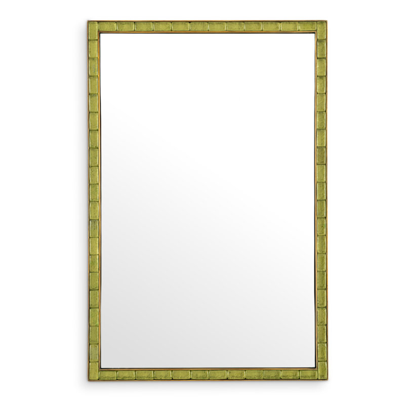 Mirror Torino Vintage Brass Finish Handmade Glass