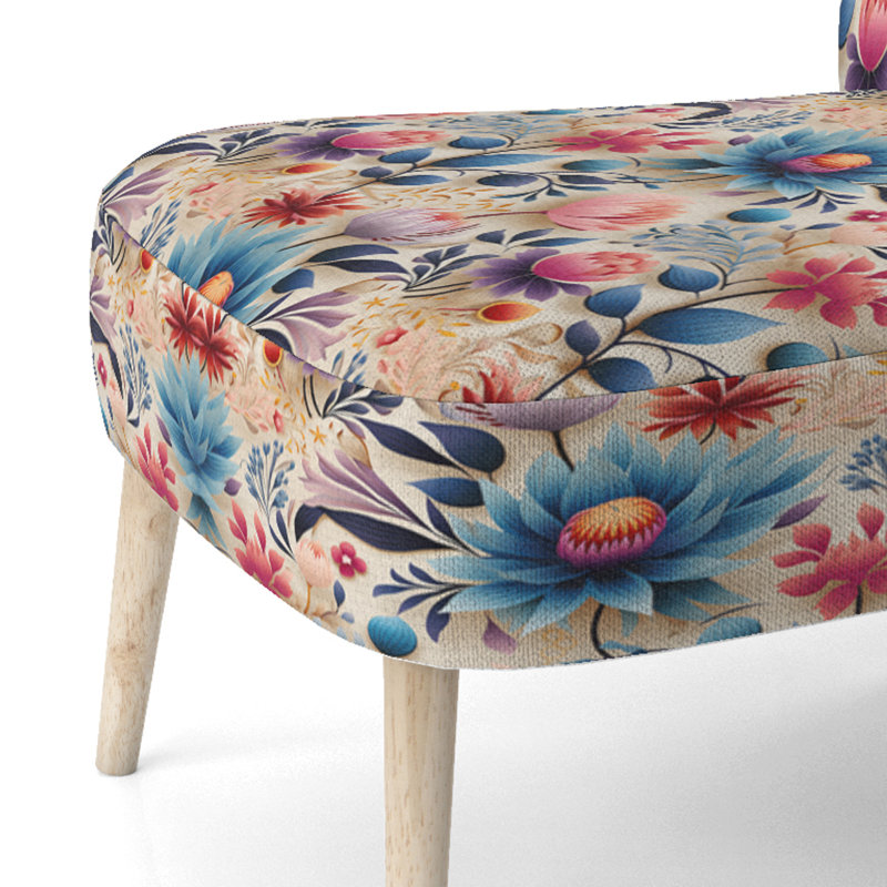 Chaise d'appoint marocaine à motif botanique II