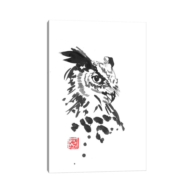 Chouette by Péchane - Print on Canvas, Wrapped Canvas, 20.32 cm H x 30.48 cm W