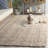 Natural Fiber Handwoven Jute Abstract Rug-811452197