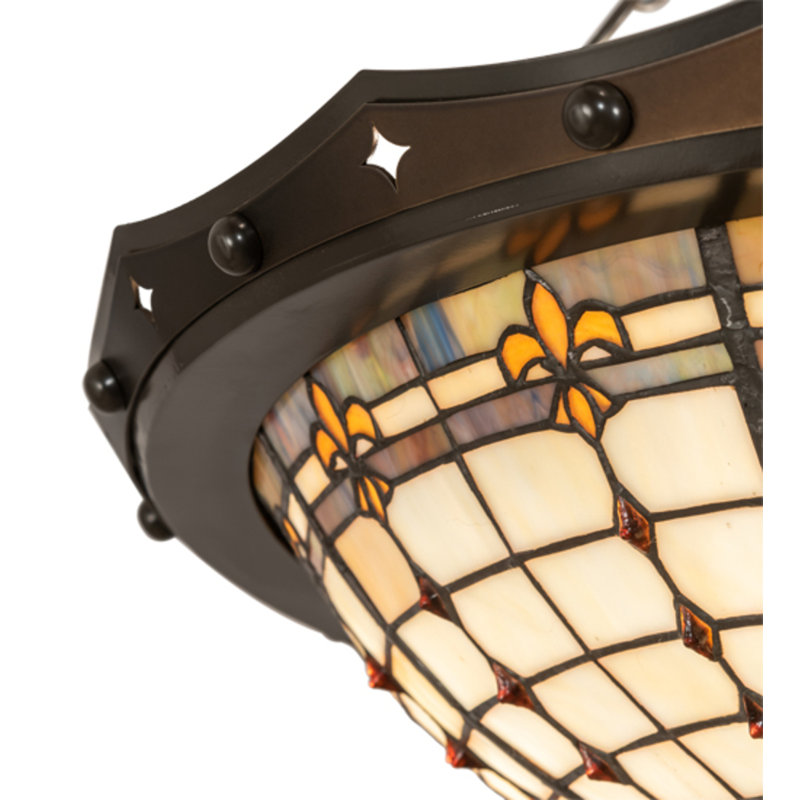 Fleur-de-Lite 4 - Light Semi Flush Mount