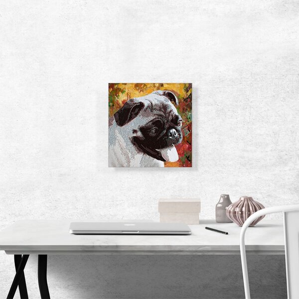 ARTCANVAS Pug Dog Breed On Canvas Painting | Wayfair