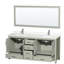 Meuble-lavabo double 72 po avec plateau en quartz et miroir Sheffield-100481677-100481676-100500549