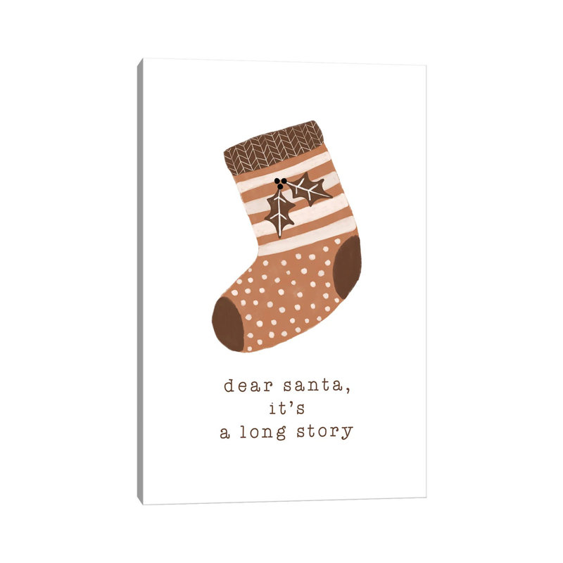 Dear Santa It's A Long Story - Wrapped Canvas Print, 101.6 cm H x 66.04 cm W x 1.91 cm D