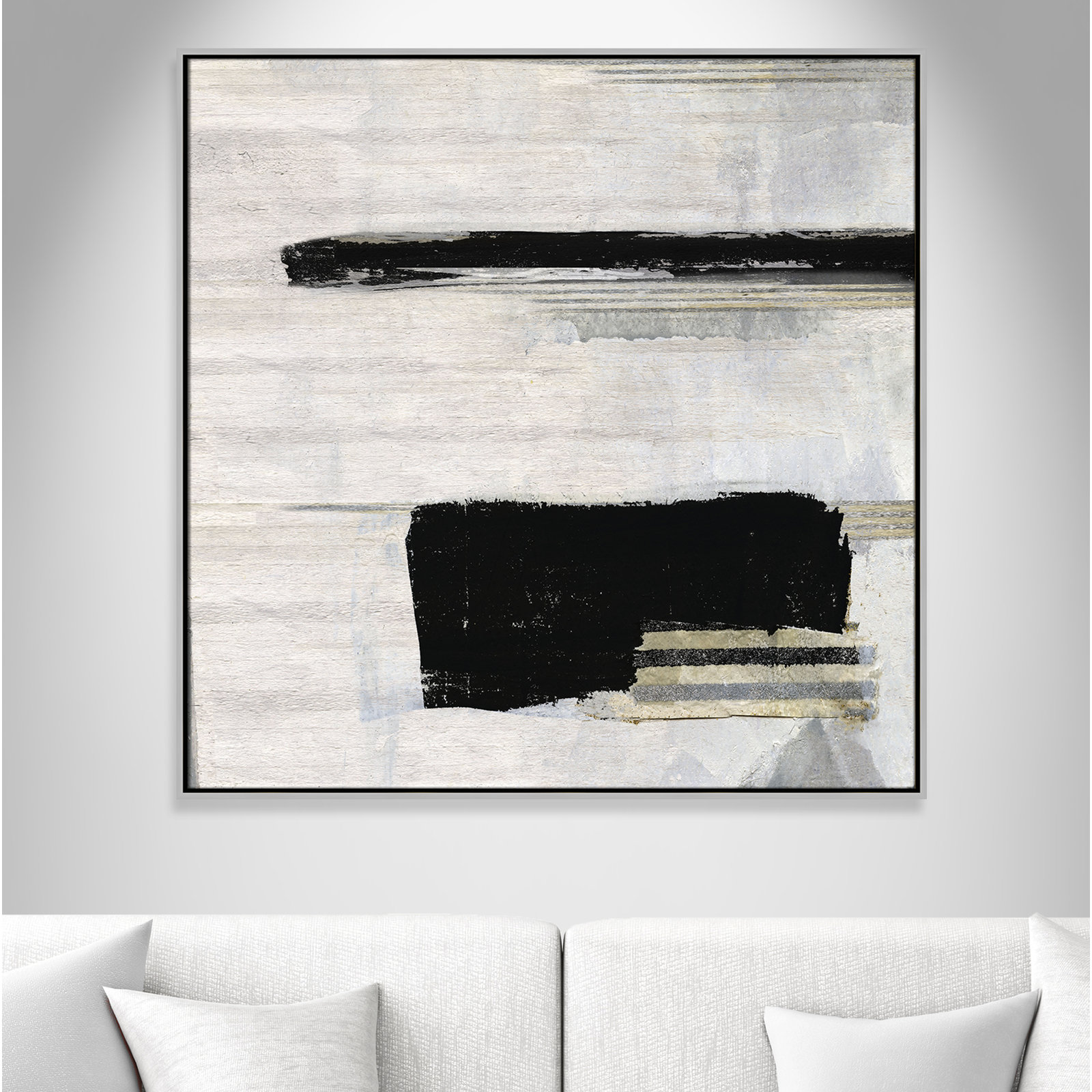 La Bande II Print by Sally Swatland, Silver, 41.5" H x 41.5" W