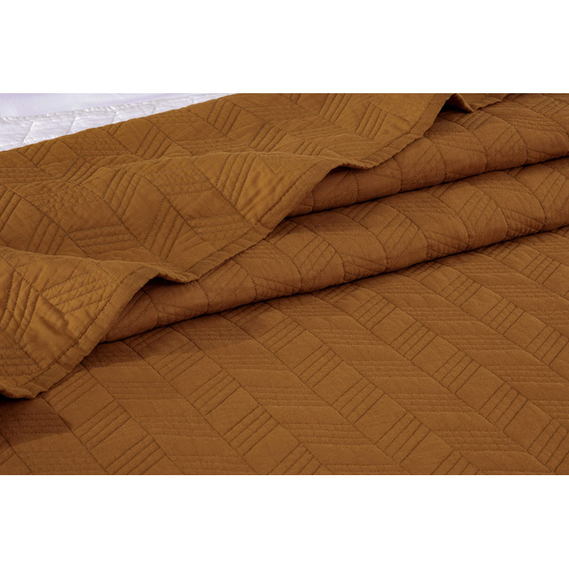 King Size Spice Cotton Reversible Quilt Set