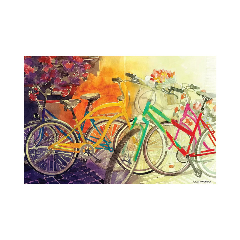 Bikes I by Maja Wronska - Wrapped Canvas Gallery-Wrapped Canvas Giclée, 31cm H x 46cm W