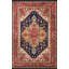 Tapis décoratif rétro bourgogne à motifs traditionnels-1953370881