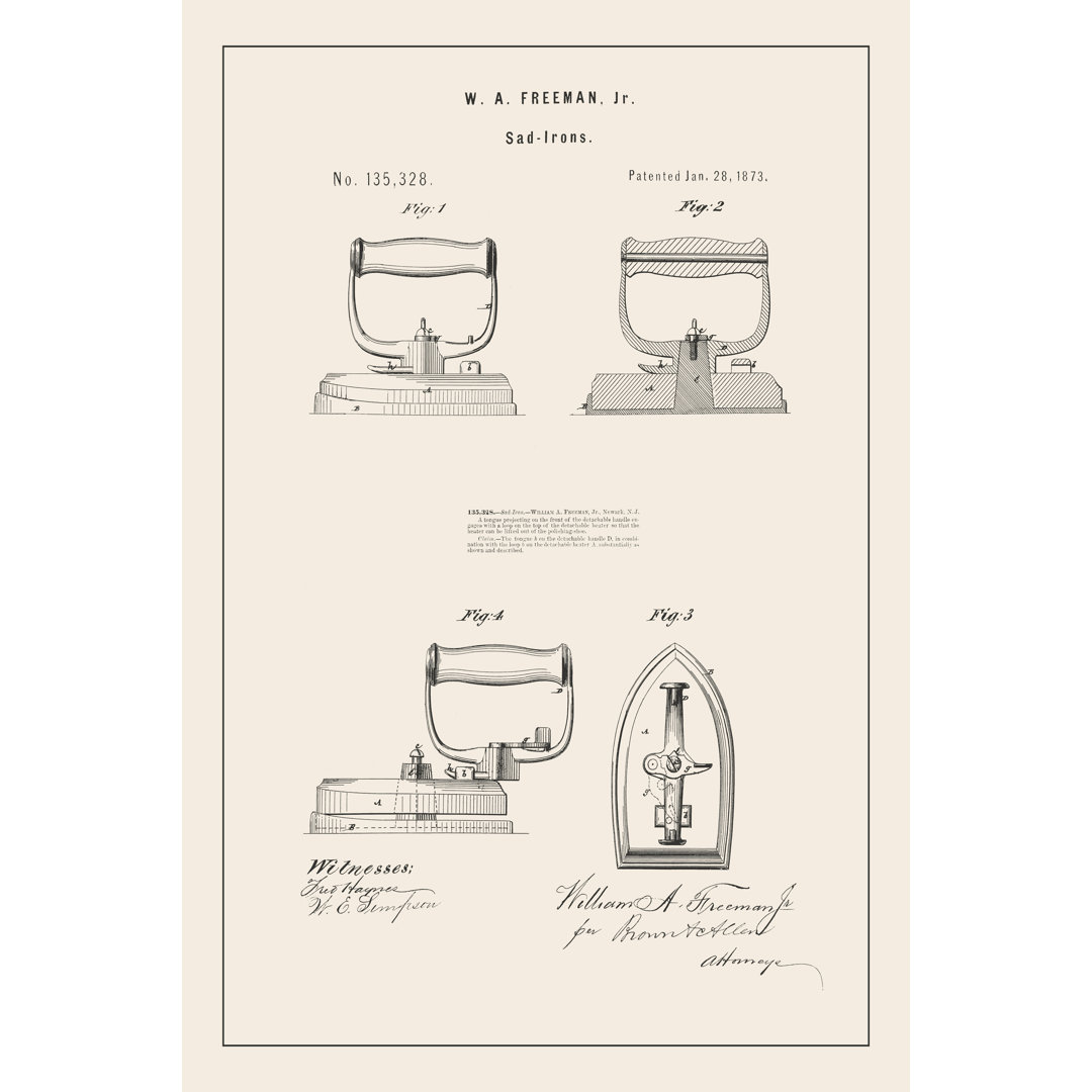 Leinwandbild "Laundry Patent I" von Victoria Barnes