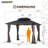 Sunjoy Hardtop Gazebo 10 x 12 ft. Outdoor Patio Gazebo with LED Lights (Batteries Operated), Remote Control and Netting