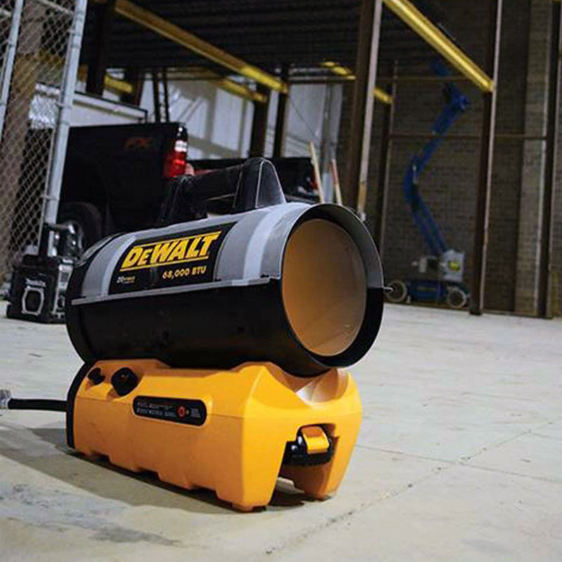 DeWalt 68000 BTU Propane High Efficiency Utility Space Heater with Adjustable Thermostat