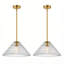 Luminaire suspendu à 1 ampoule à intensité variable 1 lumière 15,8 "avec abat-jour en verre (ensemble de 2-951724985