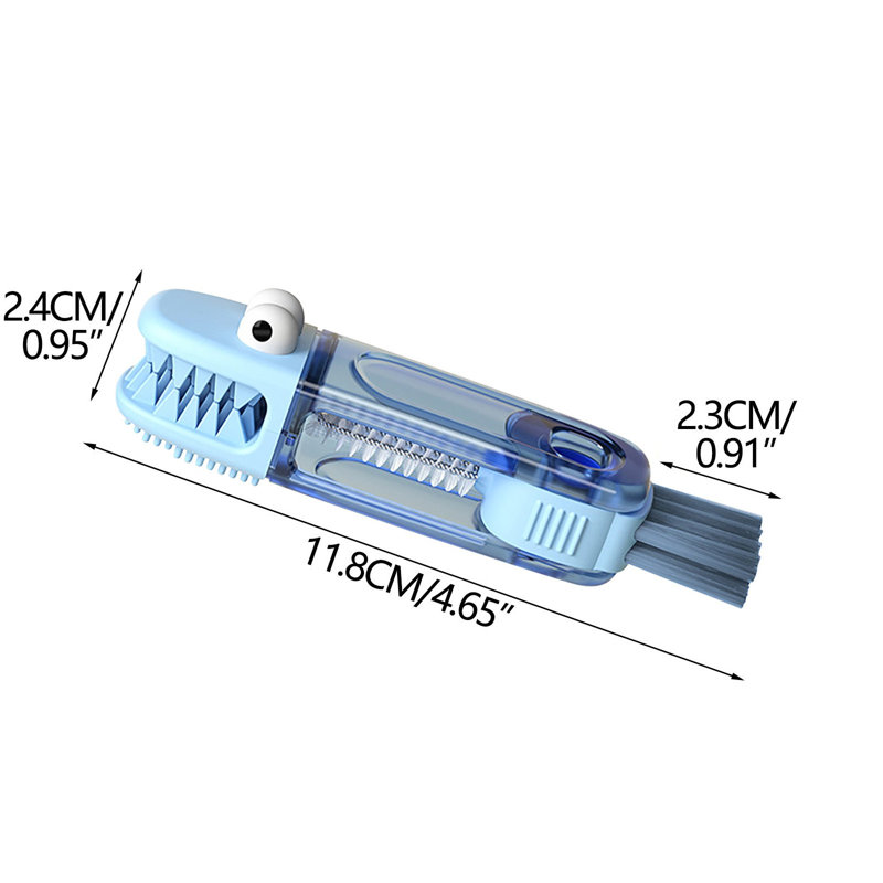 Bouteille d'eau avec petit couvercle et brosse pour bouche, Bleu
