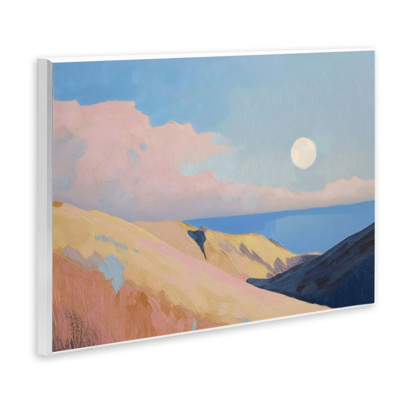 «Pink Hills At The Ocean», plaque murale par Gina Kelly, 10 x 15
