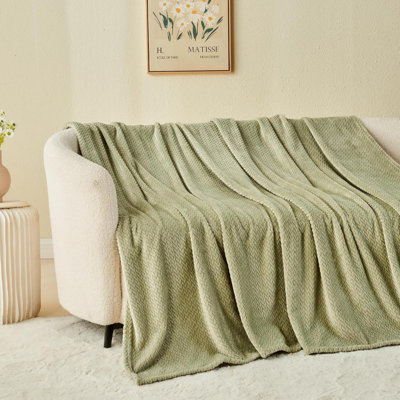 Jeté super doux en flanelle soyeuse Coral Premium