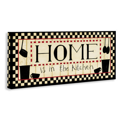 Home Is in the Kitchen Pot and Pan Word Design by Dan DiPaolo - Graphic Art Print -  Stupell Industries, ab-637_cn_20x48
