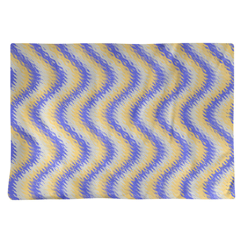 Récapitulatif de coton 18" à rayures ondulées katelyn elizabeth, Bleu / Jaune