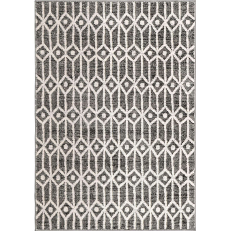 Clidy Abstract Indoor Rug, Rectangle 4' x 6'