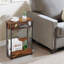 Alewine 3 Tier End Table Side Table Industrial Rustic Brown Living Room Bedroom Furniture