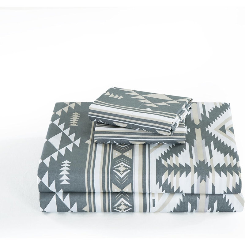 Southwestern Geometric Printed Microfiber Bed Sheet Set