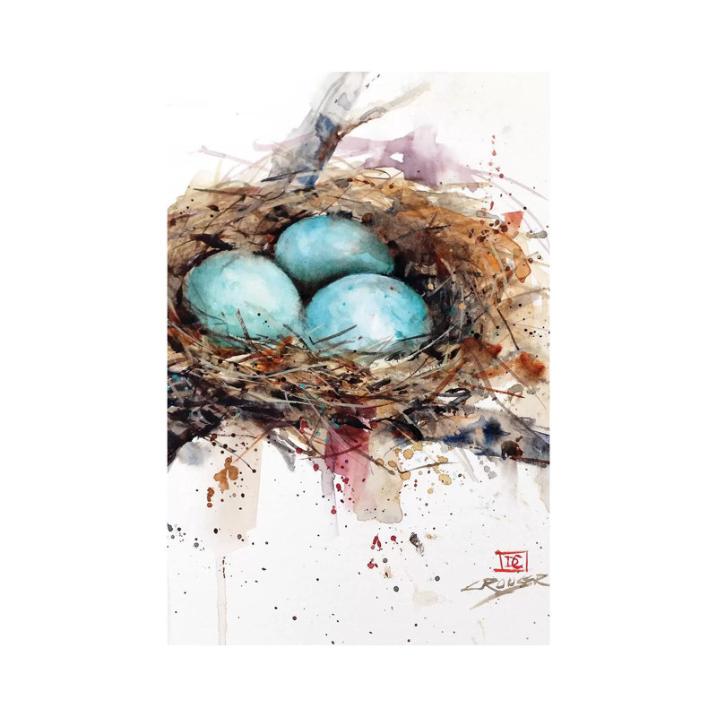 " Robins Nest " by Dean Crouser, 12" H x 8" W x 0.75" D