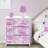 Sorbus Dresser with 7 Drawers - Storage Chest Organizer with Steel Frame, Wood Top, Handles, Fabric Bins, Tie-Dye Pink-61396313