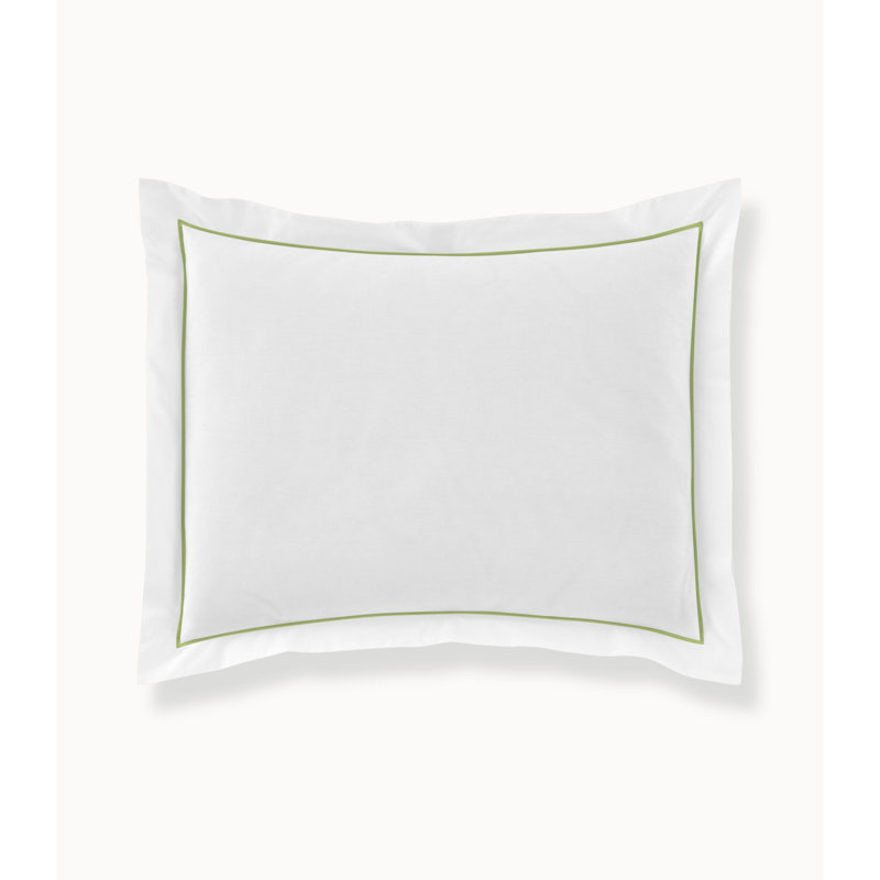 Boutique Percale Sham, Standard/Twin, White/Platinum