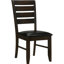 2 chaises d'appoint de salle à manger - Cappuccino et noir, coussin de siège rembourré de mousse 2 pièces pour table cappuccino, noir