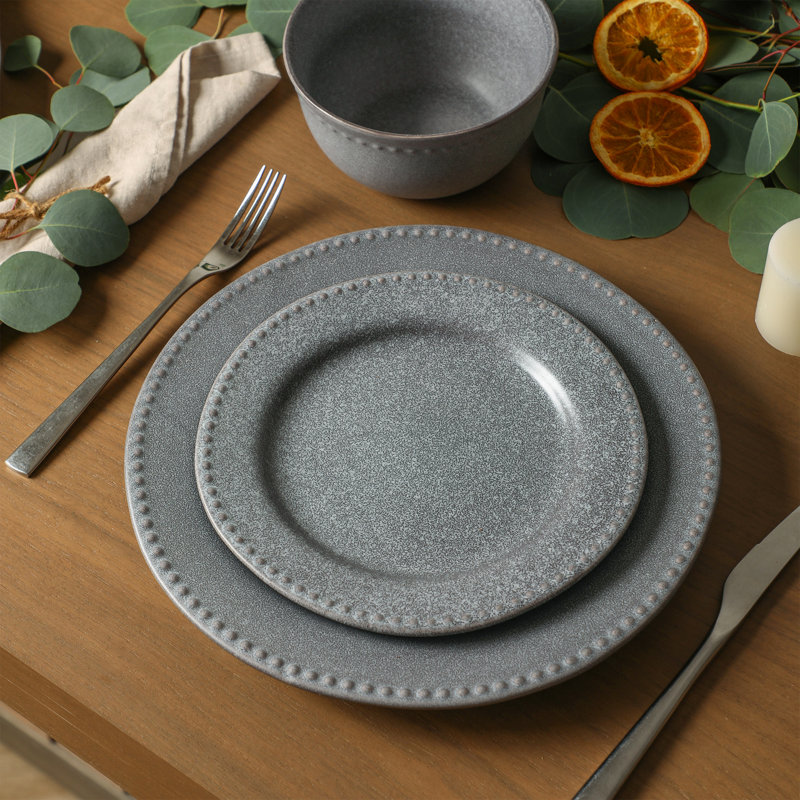 Stone Lain Comet 8-Piece Bowl Set Stoneware, Gray