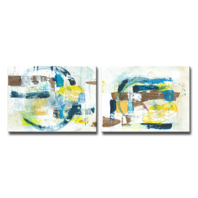 «Sun and Shade» par Jasmine Mills - ensemble de 2 reproductions d'art sur toile tendue