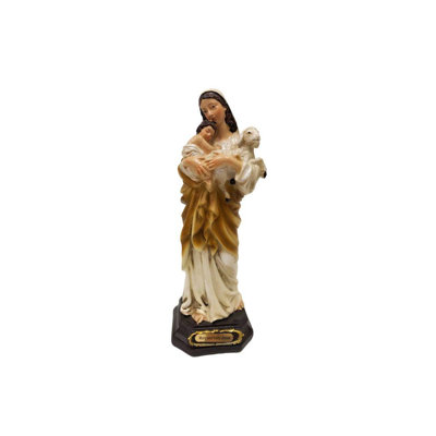 Mère Marie avec Jésus et l'agneau