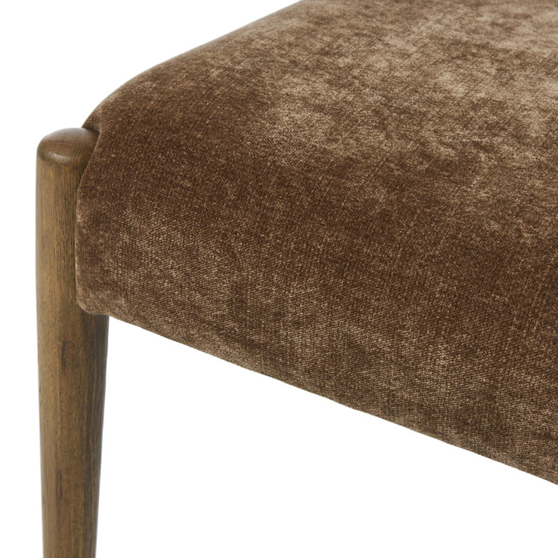 Jayla Upholstered Dining Chair, Toasted Oak, Altair Mushroom