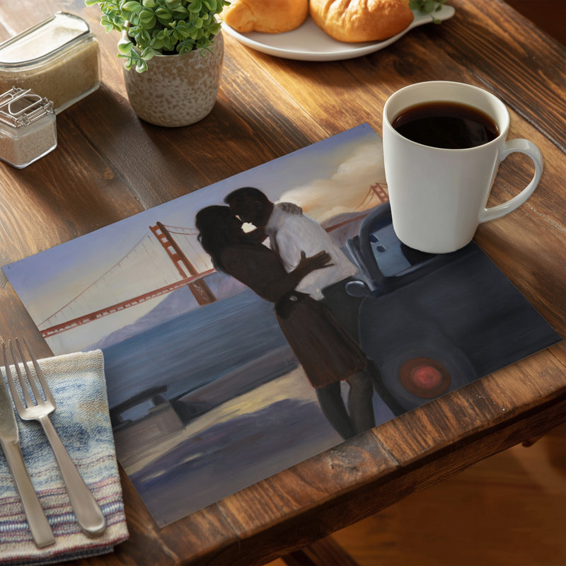 A Loving Couple Placemat - Blue Bridge Polyester Home Decor