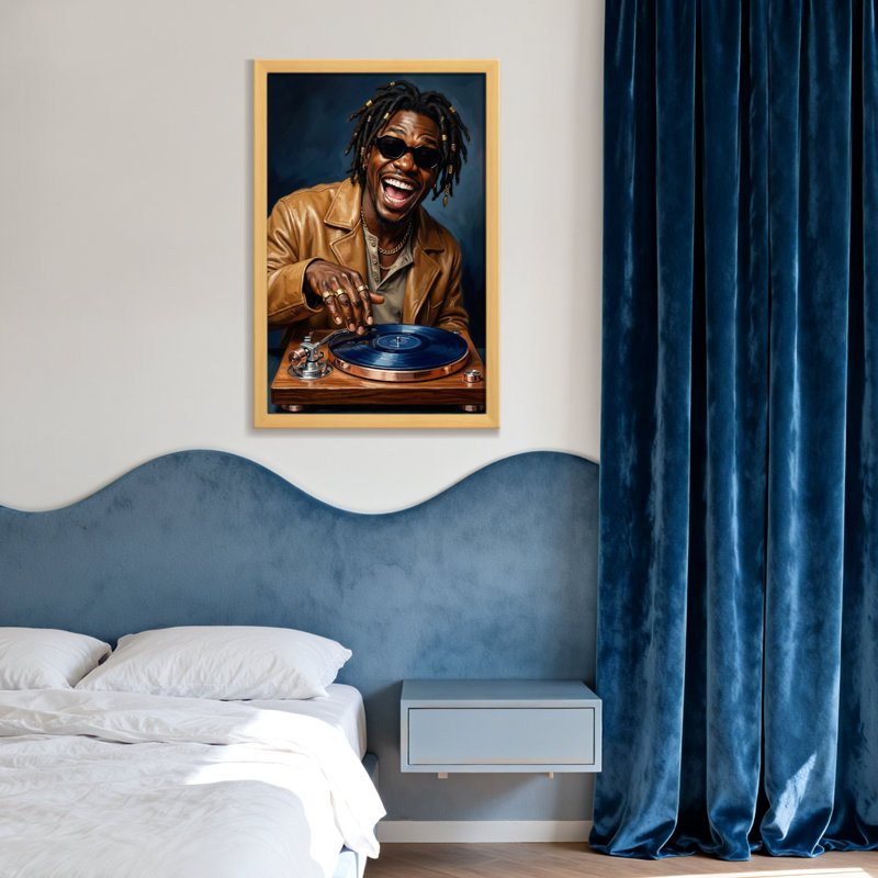 Fashion DJ avec tourne-disque et disque vinyle, Toile tendue, Ne s’applique pas