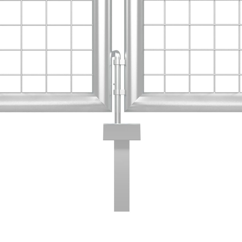 Azamat Metal Yard/Privacy Fence with 3 Panel(s) Included, Silver, 400 x 175cm