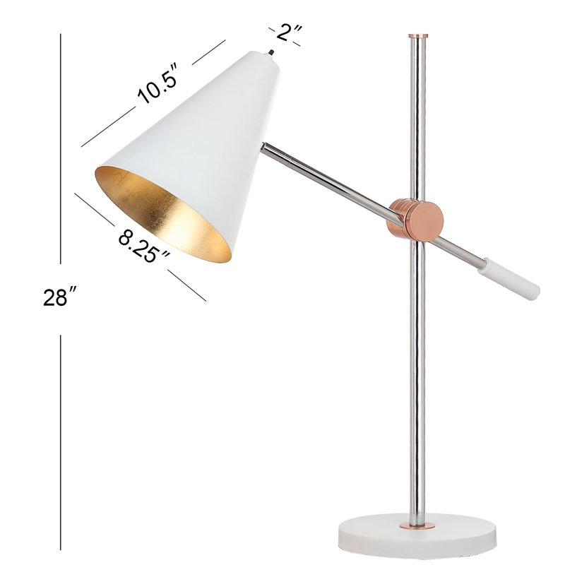 Tyndall Metal Table Lamp, White