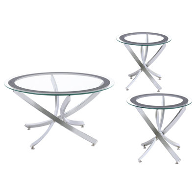 3-piece Round Coffee and End Table Set