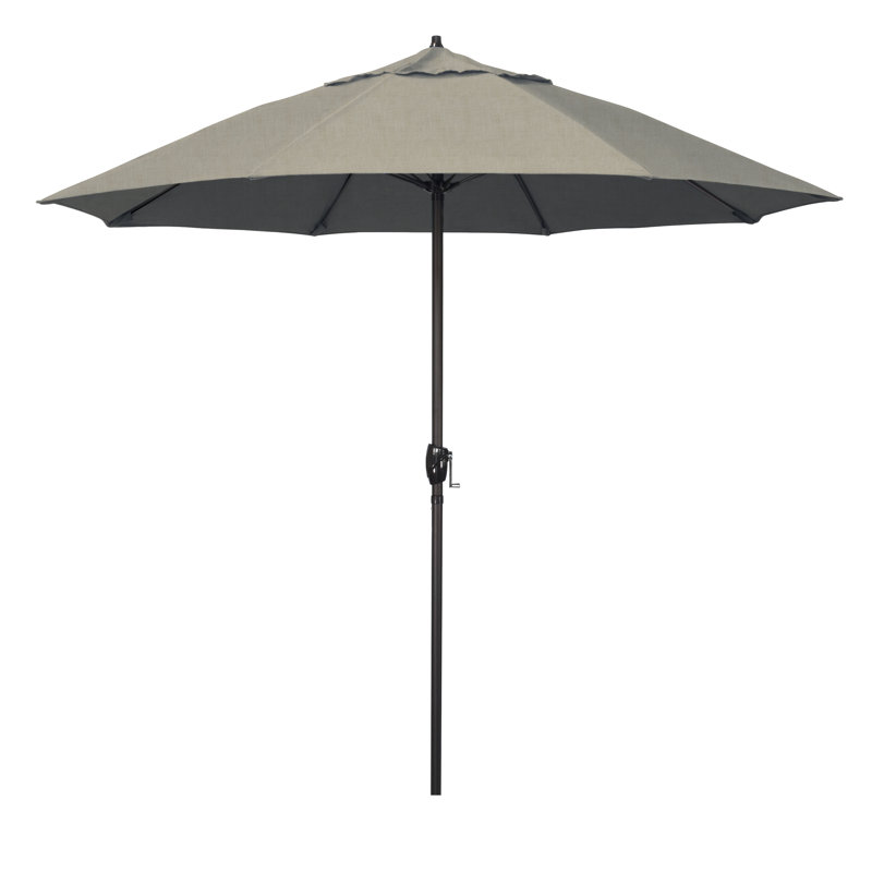 Parasol de marché 7,5 pi Gino, Sunbrella® à tissage uni palette colombe, H 102 po x l 108 po x P 108 po