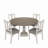 59"W Round And 5-Pc Dining Table Set