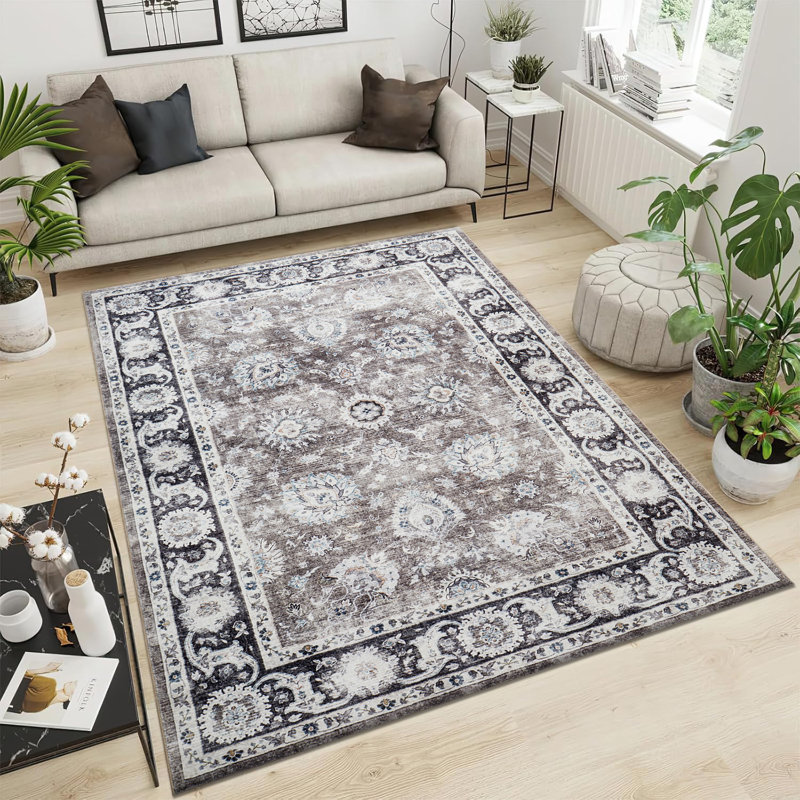 Cashmere Machine Tufted Area Rug ( Low-Pile Traditional), Rectangle 160 x 230 cm