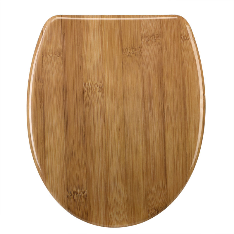 Bamboo Elongated Standard Toilet Seat